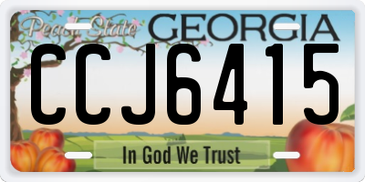 GA license plate CCJ6415