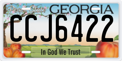 GA license plate CCJ6422