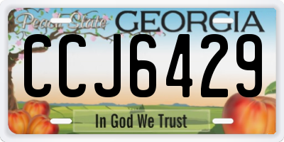 GA license plate CCJ6429