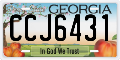 GA license plate CCJ6431