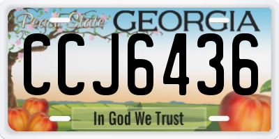 GA license plate CCJ6436