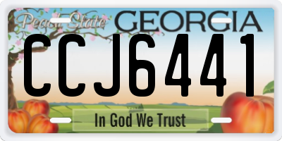 GA license plate CCJ6441