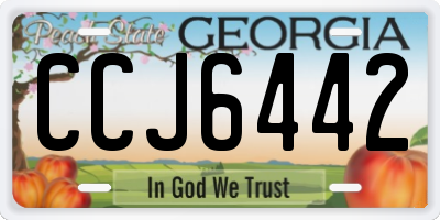 GA license plate CCJ6442