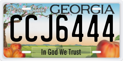 GA license plate CCJ6444