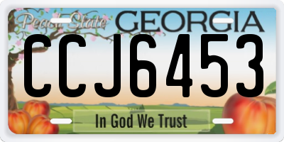 GA license plate CCJ6453