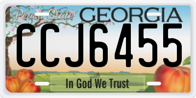 GA license plate CCJ6455