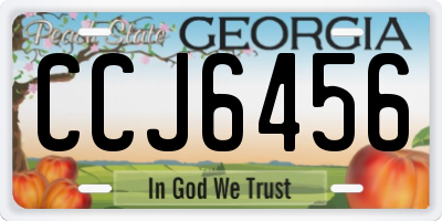 GA license plate CCJ6456
