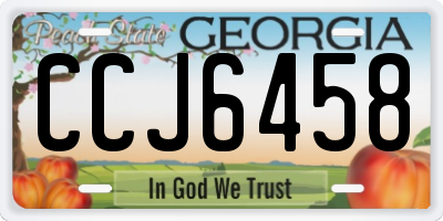 GA license plate CCJ6458