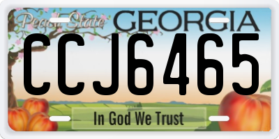 GA license plate CCJ6465