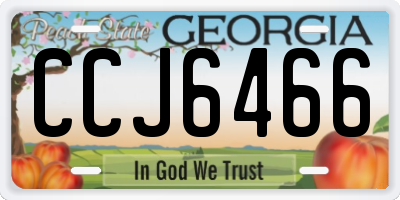 GA license plate CCJ6466