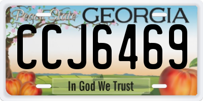 GA license plate CCJ6469