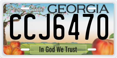GA license plate CCJ6470