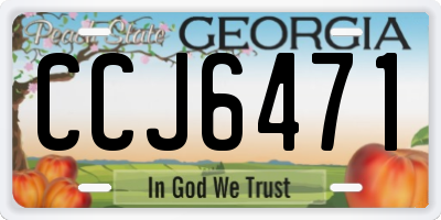 GA license plate CCJ6471