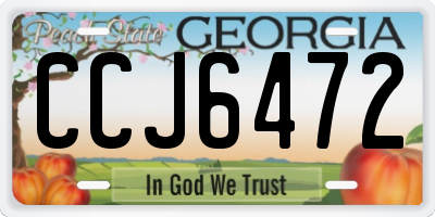 GA license plate CCJ6472