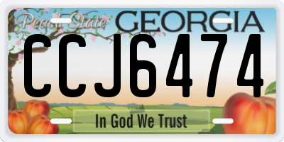 GA license plate CCJ6474
