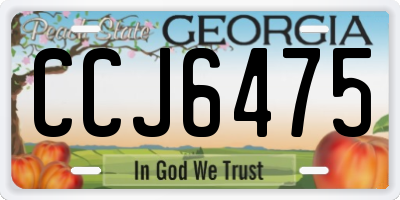 GA license plate CCJ6475