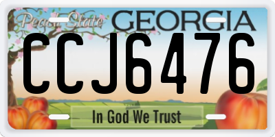 GA license plate CCJ6476