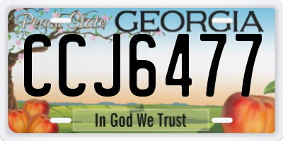 GA license plate CCJ6477