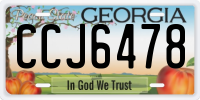 GA license plate CCJ6478