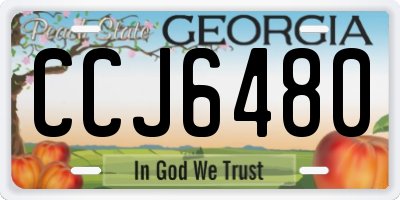 GA license plate CCJ6480