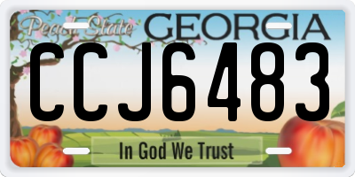 GA license plate CCJ6483