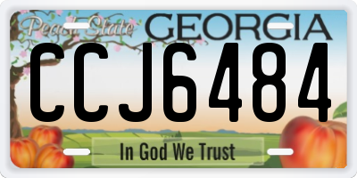 GA license plate CCJ6484