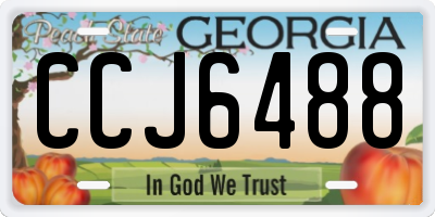 GA license plate CCJ6488