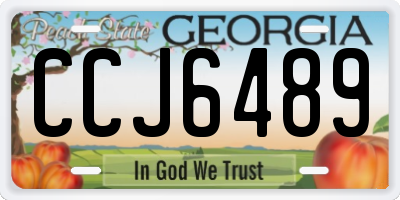 GA license plate CCJ6489