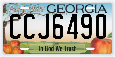 GA license plate CCJ6490