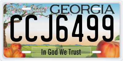 GA license plate CCJ6499