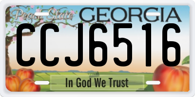 GA license plate CCJ6516