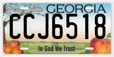 GA license plate CCJ6518