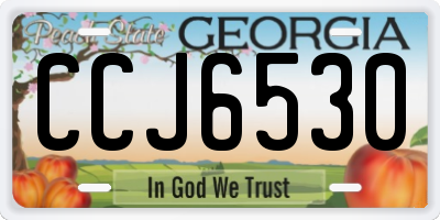 GA license plate CCJ6530