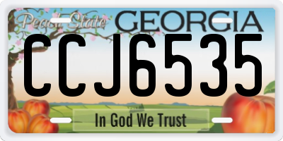 GA license plate CCJ6535