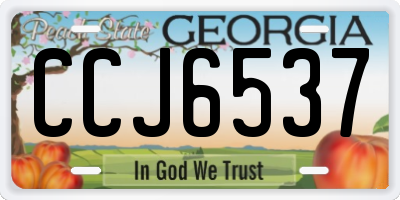 GA license plate CCJ6537