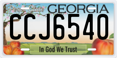 GA license plate CCJ6540