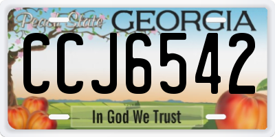 GA license plate CCJ6542
