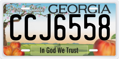 GA license plate CCJ6558