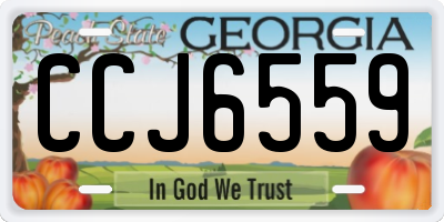 GA license plate CCJ6559