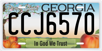 GA license plate CCJ6570