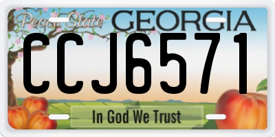 GA license plate CCJ6571