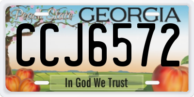 GA license plate CCJ6572