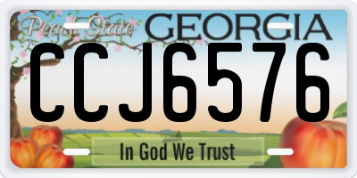 GA license plate CCJ6576