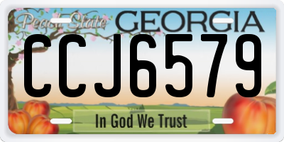 GA license plate CCJ6579