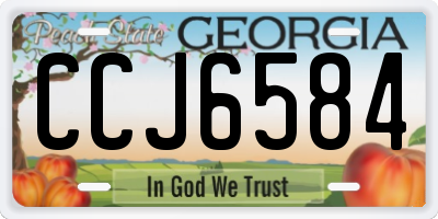 GA license plate CCJ6584