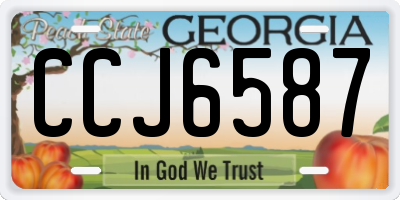 GA license plate CCJ6587