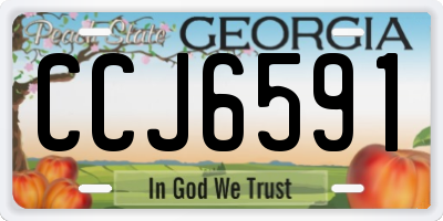 GA license plate CCJ6591