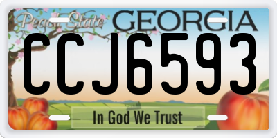 GA license plate CCJ6593