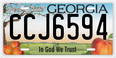 GA license plate CCJ6594