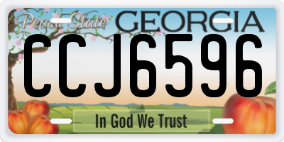 GA license plate CCJ6596